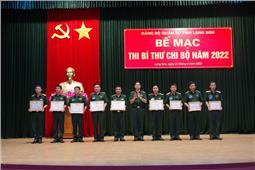 Đảng ủy Quân sự tỉnh Lạng Sơn tổ chức thi bí thư chi bộ